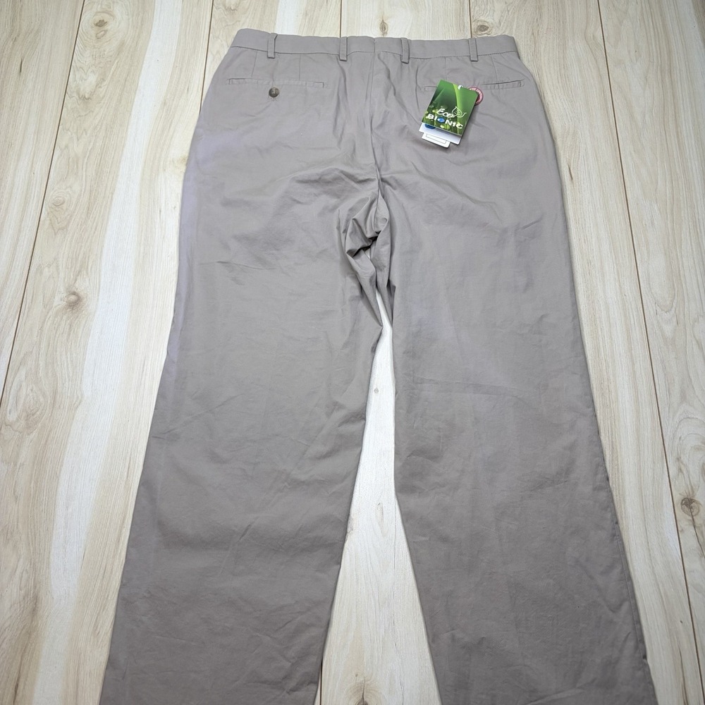 Hiltl Pants 35x38 Khaki Dayne Dress Pants Cotton Trouser Straight Unhemmed NWT